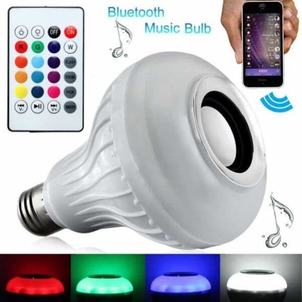 Bec muzical cu bluetooth si telecomanda, LED