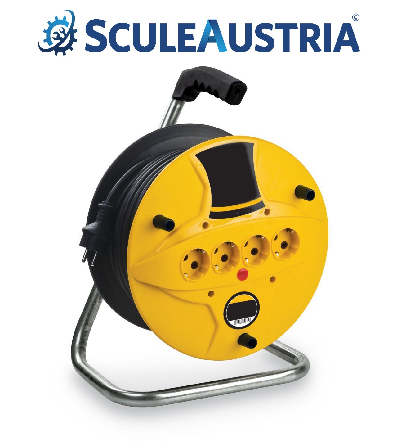 Prelungitor 4 prize si tambur cu derulator, 50x2,5 mm2