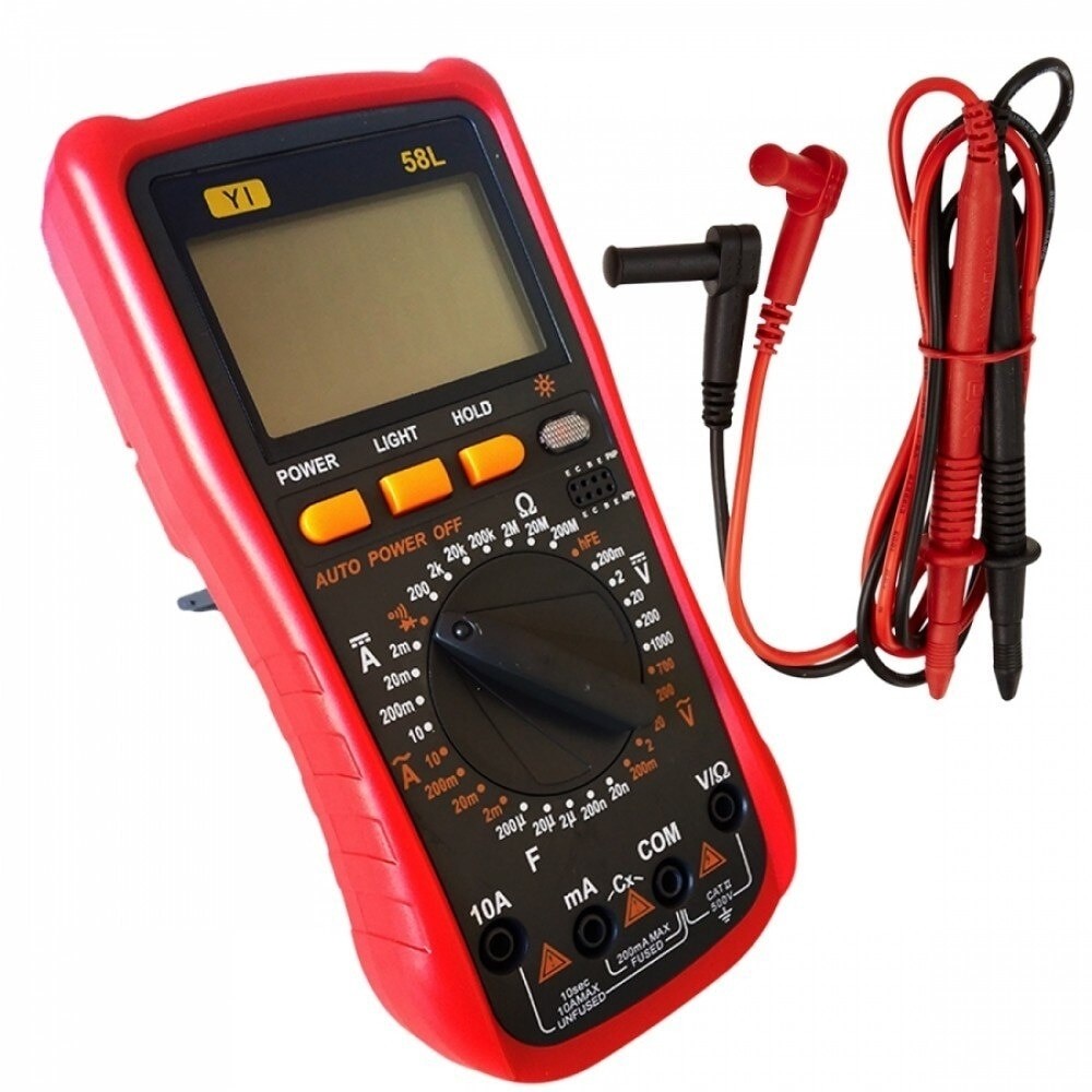 Multimetru profesional digital multifunctional cu display iluminat YI
