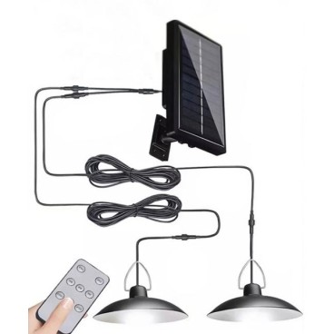 2 LAMPI SOLARE 16 LED-URI CU ABAJUR
